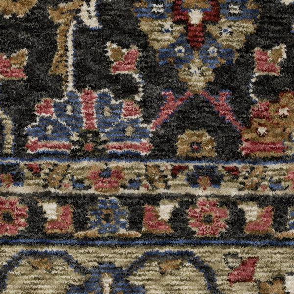 Oriental Weavers Hastings Indoor Area Rug – Stunning Globally Inspired Design With Vibrant Colors For Any Room Charcoal,Pink Polyester Hha07d300394st