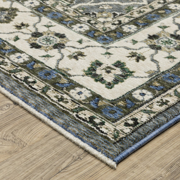 Oriental Weavers Hastings Area Rug - Stunning Traditional Design With Dense Texture, Vibrant Colors For Home Elegance Blue,Grey Polyester Hha07h160235st
