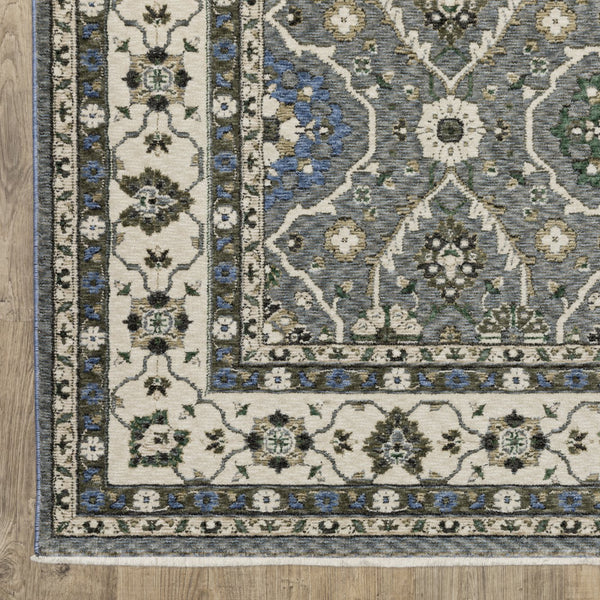 Oriental Weavers Hastings Area Rug - Stunning Traditional Design With Dense Texture, Vibrant Colors For Home Elegance Blue,Grey Polyester Hha07h160235st
