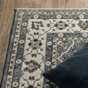 Oriental Weavers Hastings Area Rug - Stunning Traditional Design With Dense Texture, Vibrant Colors For Home Elegance Blue,Grey Polyester Hha07h160235st