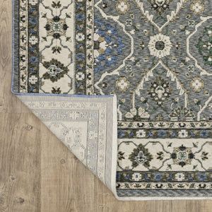 Oriental Weavers Hastings Area Rug - Stunning Traditional Design With Dense Texture, Vibrant Colors For Home Elegance Blue,Grey Polyester Hha07h160235st