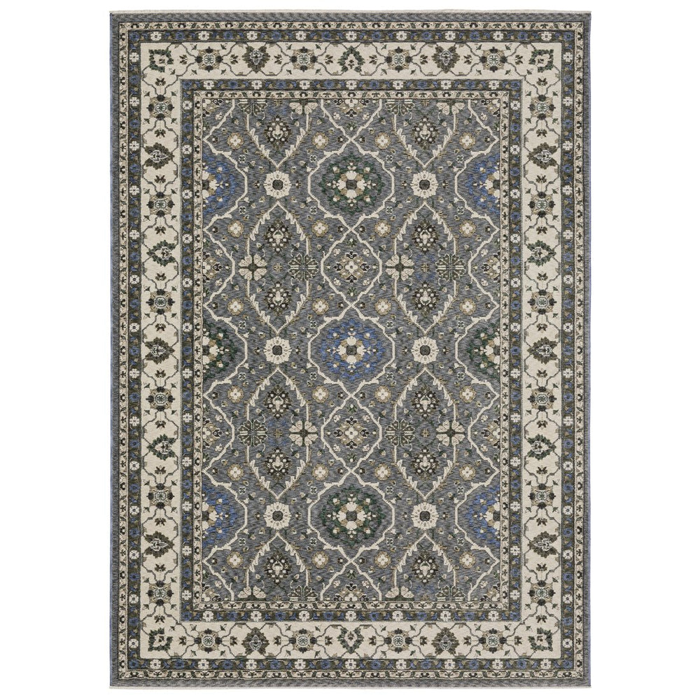 Oriental Weavers Hastings Area Rug - Stunning Traditional Design With Dense Texture, Vibrant Colors For Home Elegance Blue,Grey Polyester Hha07h160235st