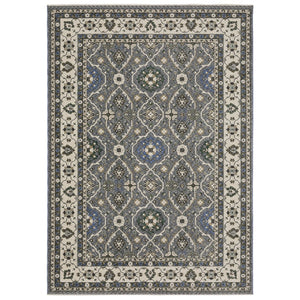 Oriental Weavers Hastings Area Rug - Stunning Traditional Design With Dense Texture, Vibrant Colors For Home Elegance Blue,Grey Polyester Hha07h160235st