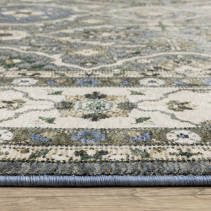 Oriental Weavers Hastings Area Rug - Stunning Traditional Design With Dense Texture, Vibrant Colors For Home Elegance Blue,Grey Polyester Hha07h160235st