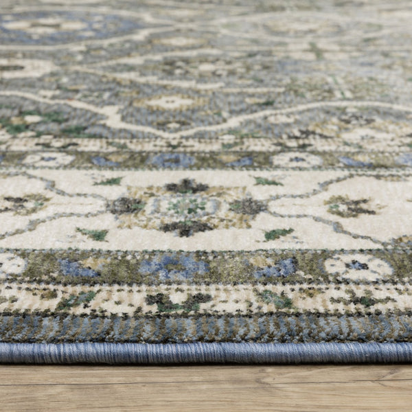 Oriental Weavers Hastings Area Rug - Stunning Traditional Design With Dense Texture, Vibrant Colors For Home Elegance Blue,Grey Polyester Hha07h160235st