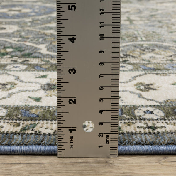Oriental Weavers Hastings Area Rug - Stunning Traditional Design With Dense Texture, Vibrant Colors For Home Elegance Blue,Grey Polyester Hha07h160235st