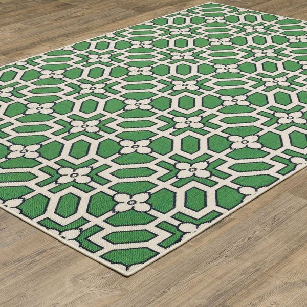 Oriental Weavers  Ivory,Green Polypropylene Hhab01100152st