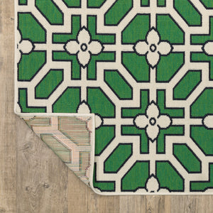 Oriental Weavers Havana Ivory/Green Indoor/Outdoor Area Rug - Vibrant 3'3" X 5' Design For Year-round Style Ivory,Green Polypropylene Hhav01100152st