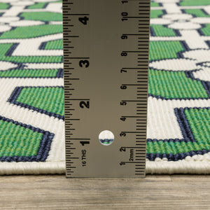 Oriental Weavers Havana Ivory/Green Indoor/Outdoor Area Rug - Vibrant 3'3" X 5' Design For Year-round Style Ivory,Green Polypropylene Hhav01100152st