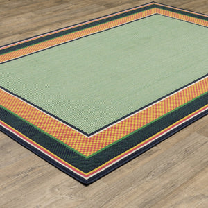 Oriental Weavers  Green,Navy Polypropylene Hhav03300390st