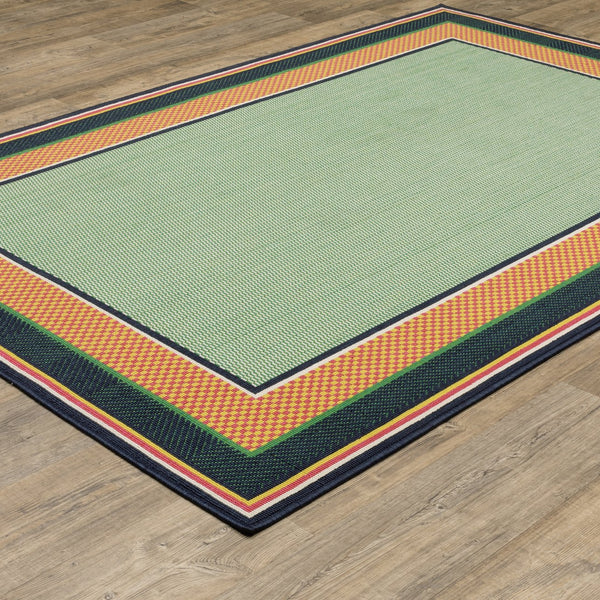 Oriental Weavers  Green,Navy Polypropylene Hhav03300390st