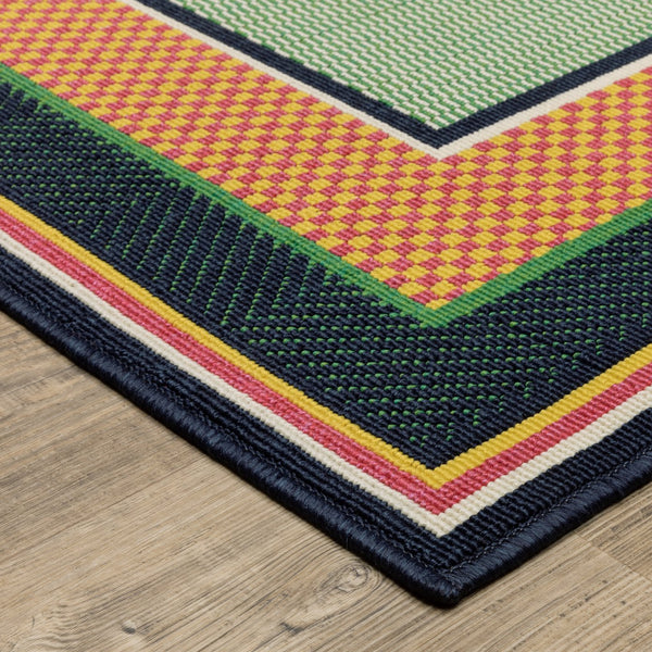 Oriental Weavers  Green,Navy Polypropylene Hhav03300390st