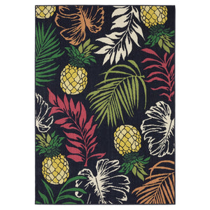 Oriental Weavers Havana Indoor/Outdoor Area Rug - Vibrant Navy, Yellow & Pink - 5'3" X 7'3" - Fun, Easy-care Design Navy,Multi Polypropylene Hhav07160220st