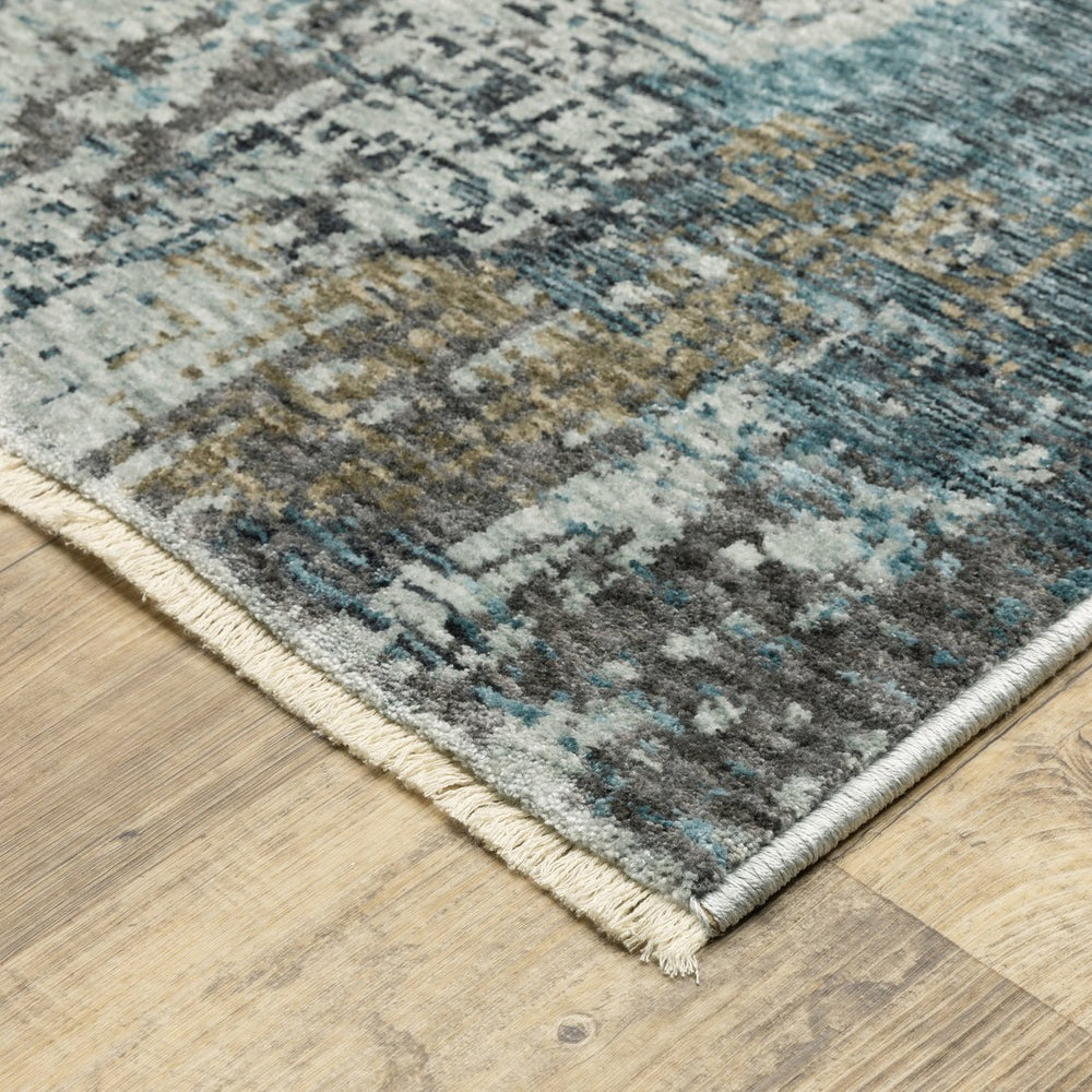 Oriental Weavers Hayden Modern Abstract Area Rug - Soft Neutrals & Jewel Tones, High-density Polyester Design Blue,Grey Polyester Hhay03160235st