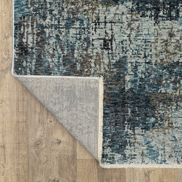 Oriental Weavers Hayden Modern Abstract Area Rug - Soft Neutrals & Jewel Tones, High-density Polyester Design Blue,Grey Polyester Hhay03068235st
