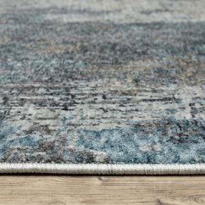 Oriental Weavers Hayden Modern Abstract Area Rug - Soft Neutrals & Jewel Tones, High-density Polyester Design Blue,Grey Polyester Hhay03068235st
