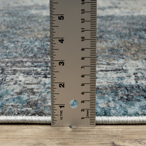 Oriental Weavers Hayden Modern Abstract Area Rug - Soft Neutrals & Jewel Tones, High-density Polyester Design Blue,Grey Polyester Hhay03068235st