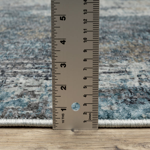 Oriental Weavers Hayden Modern Abstract Area Rug - Soft Neutrals & Jewel Tones, High-density Polyester Design Blue,Grey Polyester Hhay03068235st