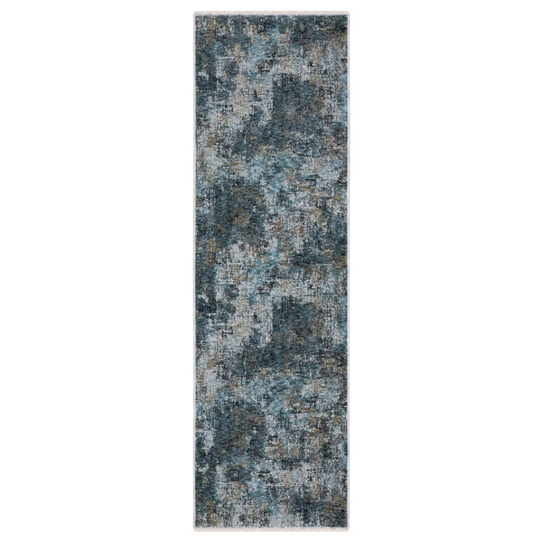 Oriental Weavers Hayden Modern Abstract Area Rug - Soft Neutrals & Jewel Tones, High-density Polyester Design Blue,Grey Polyester Hhay03068235st