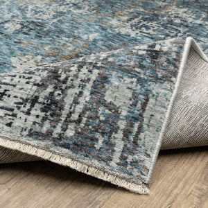 Oriental Weavers Hayden Modern Abstract Area Rug - Soft Neutrals & Jewel Tones, High-density Polyester Design Blue,Grey Polyester Hhay03068235st
