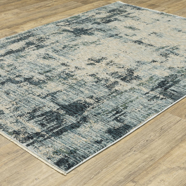 Oriental Weavers Hayden Modern Abstract Area Rug – Elegant Design In Soft Neutrals, Perfect For Any Room Decor Beige,Blue Polyester Hhay04240340st