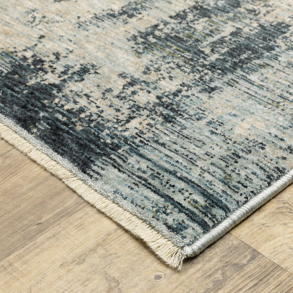 Oriental Weavers Hayden Modern Abstract Area Rug – Elegant Design In Soft Neutrals, Perfect For Any Room Decor Beige,Blue Polyester Hhay04068235st