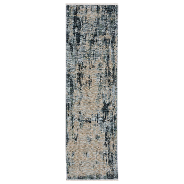 Oriental Weavers Hayden Modern Abstract Area Rug – Elegant Design In Soft Neutrals, Perfect For Any Room Decor Beige,Blue Polyester Hhay04068235st