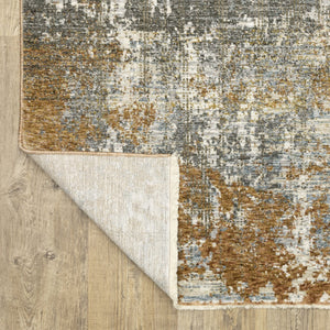 Oriental Weavers Hayden Modern Abstract Indoor Area Rug - Soft Neutrals And Jewel Tones For Elegant Home Décor Grey,Gold Polyester Hhay06068235st