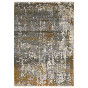 Oriental Weavers Hayden Modern Abstract Indoor Area Rug - Soft Neutrals And Jewel Tones For Elegant Home Décor Grey,Gold Polyester Hhay06160235st