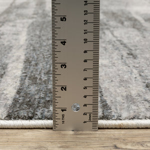 Oriental Weavers Hayden Modern Abstract Area Rug In Soft Neutrals With Fringe - Elevate Your Home Décor Today! Grey,Ivory Polyester Hhay07240340st