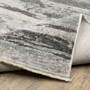 Oriental Weavers Hayden Modern Abstract Area Rug In Soft Neutrals With Fringe - Elevate Your Home Décor Today! Grey,Ivory Polyester Hhay07240340st
