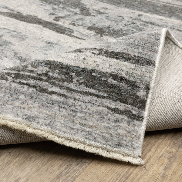 Oriental Weavers Hayden Modern Abstract Area Rug In Soft Neutrals With Fringe - Elevate Your Home Décor Today! Grey,Ivory Polyester Hhay07240340st
