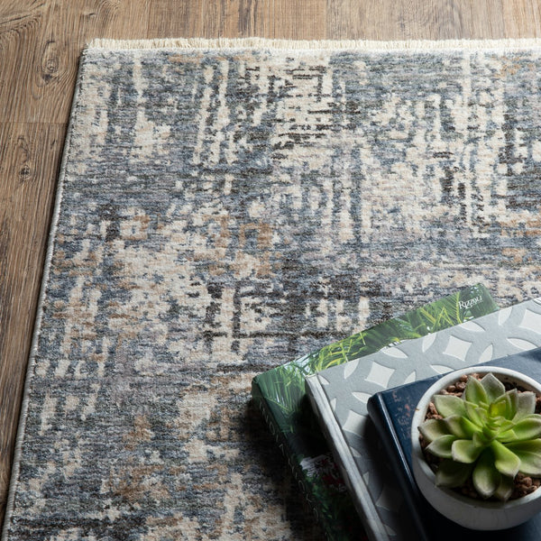 Oriental Weavers Hayden Modern Abstract Area Rug - Soft Neutrals With Jewel Tones, Perfect For Any Home Decor Style Beige,Blue Polyester Hhay08300394st