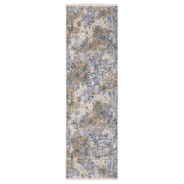 Oriental Weavers Hayden Modern Abstract Area Rug - Soft Neutrals With Jewel Tones, Perfect For Any Home Decor Style Beige,Blue Polyester Hhay08068235st