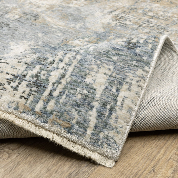 Oriental Weavers Hayden Modern Abstract Area Rug - Soft Neutrals With Jewel Tones, Perfect For Any Home Decor Style Beige,Blue Polyester Hhay08300394st