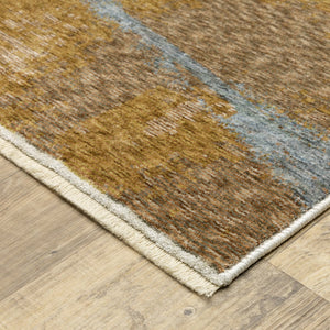Oriental Weavers Hayden Modern Abstract Area Rug In Soft Neutrals With Fringe Detailing For Elegant Home Decor Beige,Rust Polyester Hhay09240340st