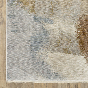 Oriental Weavers Hayden Modern Abstract Area Rug In Soft Neutrals With Fringe Detailing For Elegant Home Decor Beige,Rust Polyester Hhay09240340st