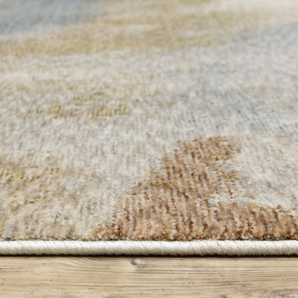Oriental Weavers Hayden Modern Abstract Area Rug In Soft Neutrals With Fringe Detailing For Elegant Home Decor Beige,Rust Polyester Hhay09240340st