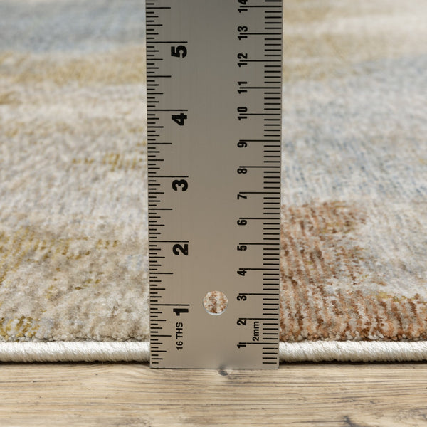 Oriental Weavers Hayden Modern Abstract Area Rug In Soft Neutrals With Fringe Detailing For Elegant Home Decor Beige,Rust Polyester Hhay09240340st