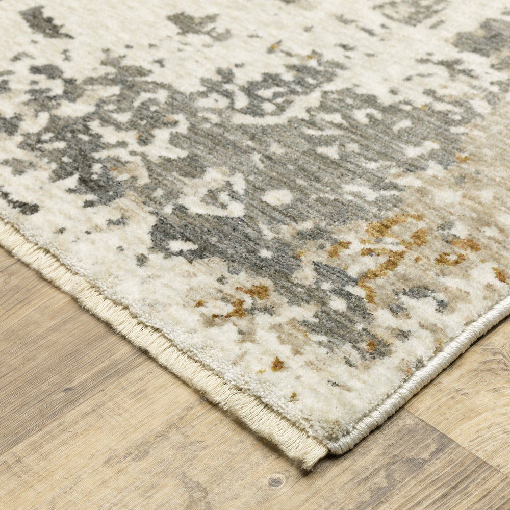 Oriental Weavers Hayden Modern Abstract Area Rug - Stylish Neutral Design With Fringe For Elegant Home Décor Beige,Grey Polyester Hhay10100153st