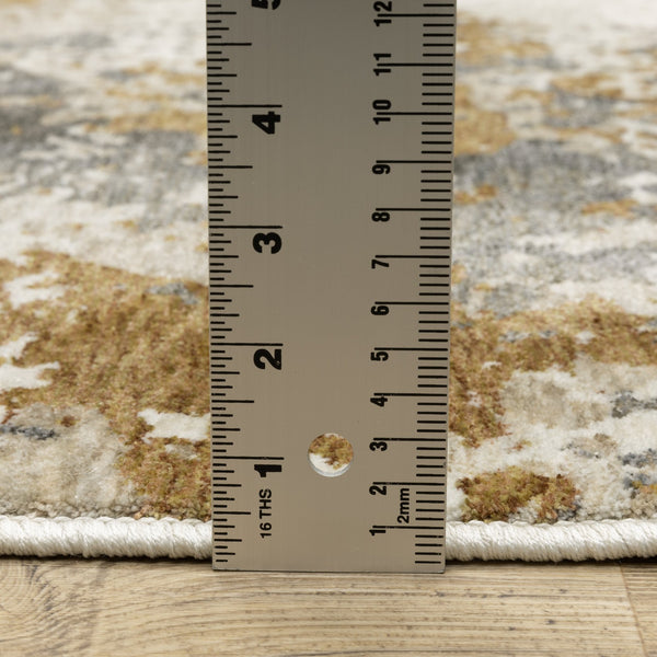 Oriental Weavers Hayden Modern Abstract Area Rug - Stylish Neutral Design With Fringe For Elegant Home Décor Beige,Grey Polyester Hhay10100153st