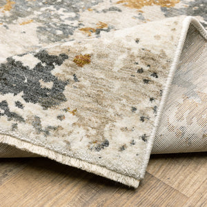 Oriental Weavers Hayden Modern Abstract Area Rug - Stylish Neutral Design With Fringe For Elegant Home Décor Beige,Grey Polyester Hhay10100153st