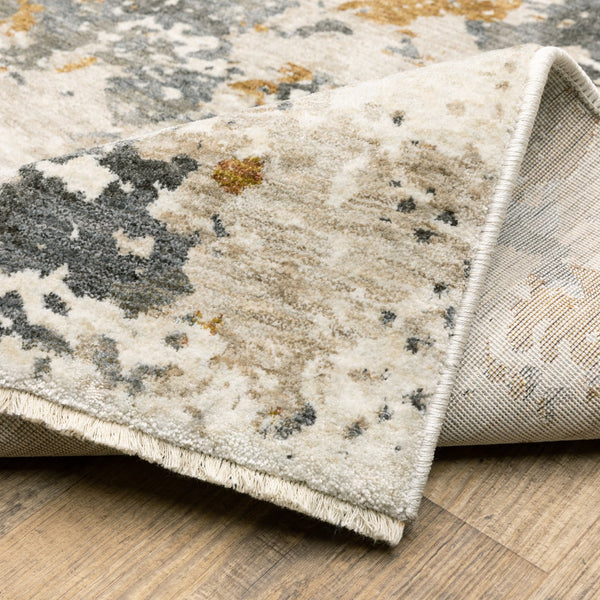 Oriental Weavers Hayden Modern Abstract Area Rug - Stylish Neutral Design With Fringe For Elegant Home Décor Beige,Grey Polyester Hhay10100153st