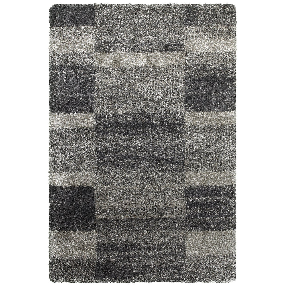 Oriental Weavers Henderson Luxurious Shag Indoor Area Rug With Soft Geometric Motifs For Elegant Home Décor Grey,Charcoal Polypropylene H531z1057100st