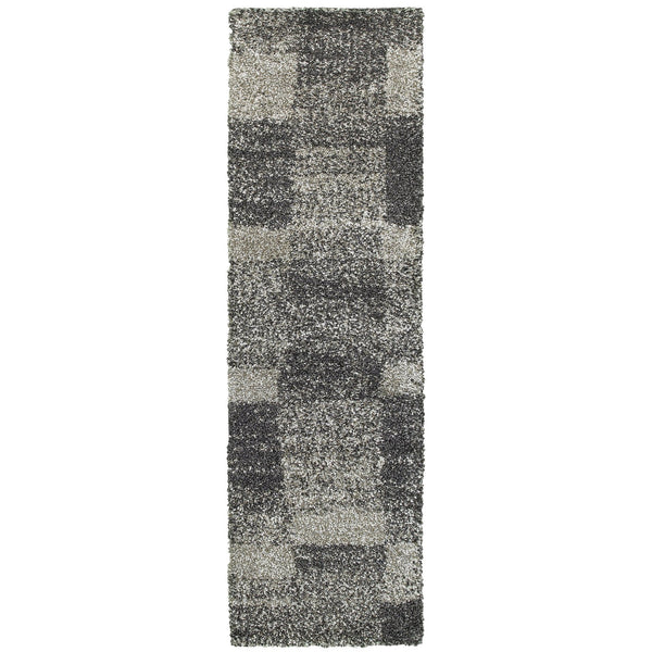 Oriental Weavers Henderson Luxurious Shag Indoor Area Rug With Soft Geometric Motifs For Elegant Home Décor Grey,Charcoal Polypropylene H531z1068230st