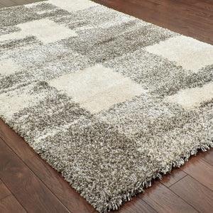 Oriental Weavers Henderson Shag Area Rug In Luxurious Charcoal And Ivory - Soft Geometric Patterns For Any Space Ivory,Grey Polypropylene H5502h057100st