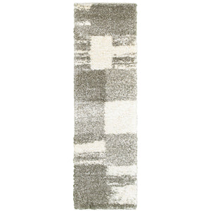 Oriental Weavers Henderson Shag Area Rug In Luxurious Charcoal And Ivory - Soft Geometric Patterns For Any Space Ivory,Grey Polypropylene H5502h068230st