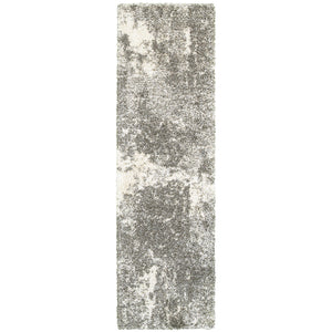 Oriental Weavers Henderson Luxurious Shag Area Rug - Soft Geometric Motifs In Charcoal And Ivory For Elegant Spaces Grey,Ivory Polypropylene H5503h068230st