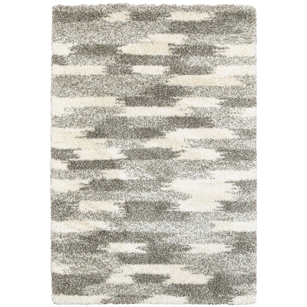 Oriental Weavers Henderson Luxurious Handcrafted Shag Area Rug With Soft Geometric Motifs In Neutral Shades Grey,Ivory Polypropylene H565j9057100st
