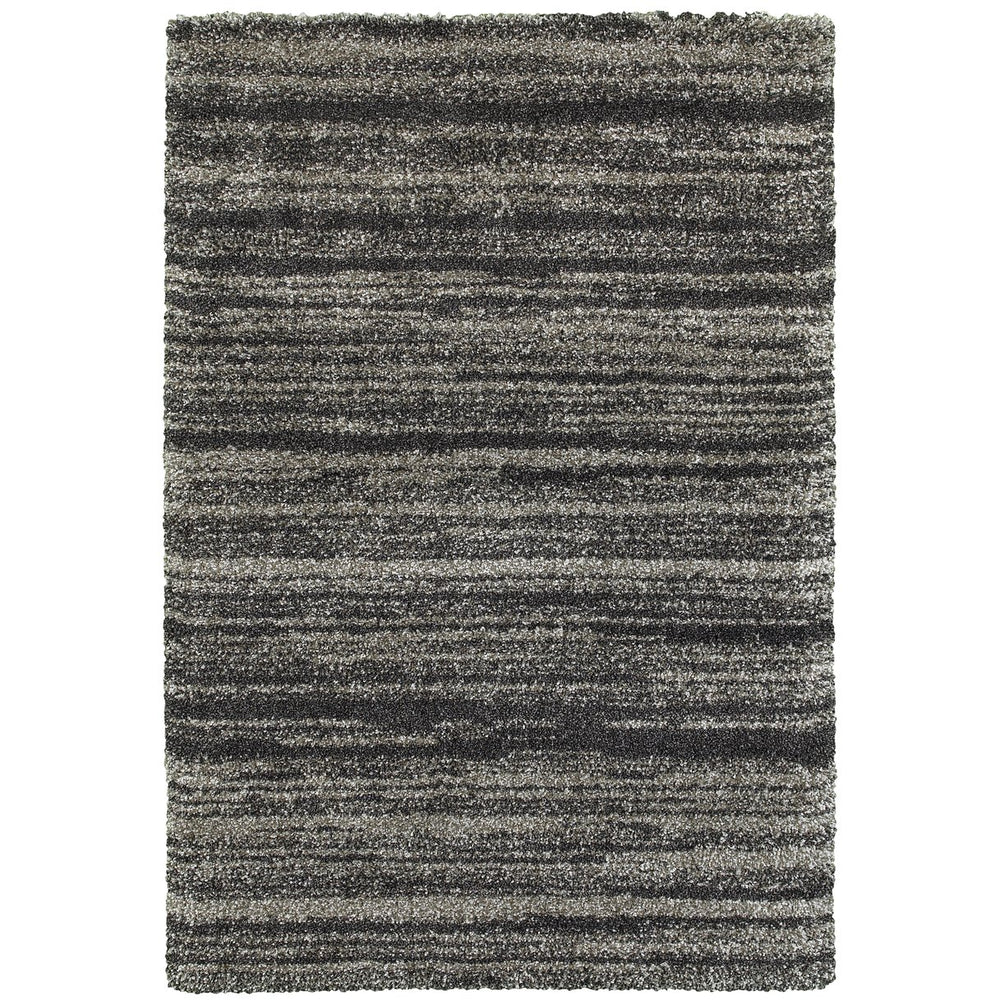 Oriental Weavers Henderson Shag Area Rug - Luxurious Geometric Motifs In Charcoal And Ivory For Modern Spaces Grey,Charcoal Polypropylene H5993e117165st